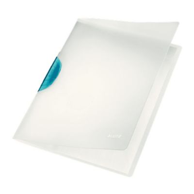 Dosar plastic A4, cu clema rotativa, Leitz ColorClip Magic, albastru deschis