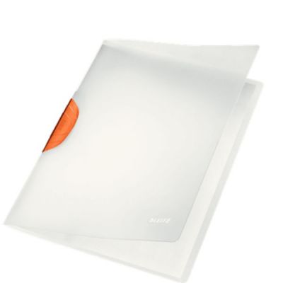 Dosar plastic A4, cu clema rotativa, Leitz ColorClip Magic, portocaliu