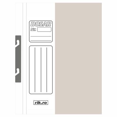 Dosar carton incopciat A4, 1/2, 230g/mp, alb