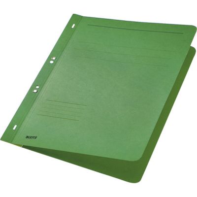 Dosar carton incopciat, cu capse, 1/1, 250g/mp, Leitz, verde