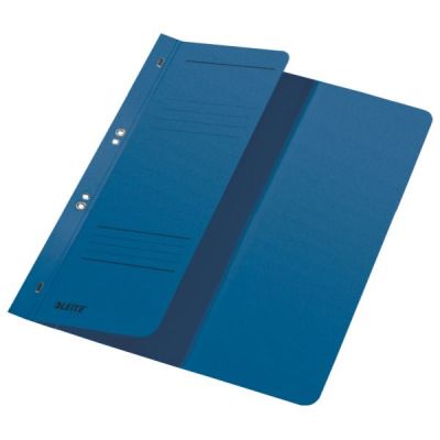 Dosar carton incopciat, cu capse, 1/2, 250g/mp, Leitz, albastru