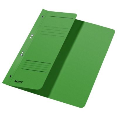 Dosar carton incopciat, cu capse, 1/2, 250g/mp, Leitz, verde