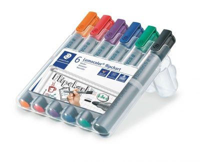 set-marker-pt-flipchart-varf-2-mm-4-culori-set-lumocolor-356-staedtler-albastru-ST356WP4