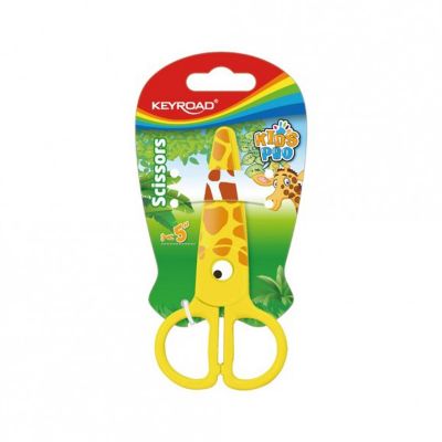 Foarfeca plastic presc KEYROAD KR971402 Kids Pro, Girafa