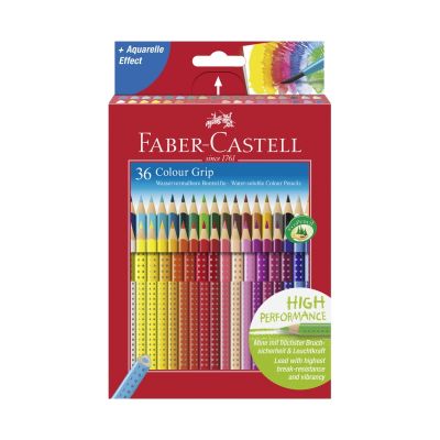 Creioane colorate, 36culori/set, Grip 2001 Faber-Castell