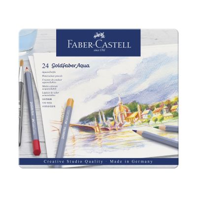 Creioane colorate Aquarelle, 24culori/set, Goldfaber Faber-Castell