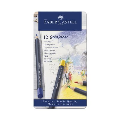 Creioane colorate, 12culori/set, Goldfaber Faber-Castell