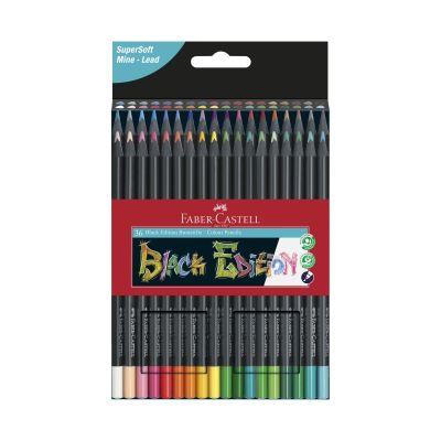 Creioane colorate, 36culori/set, Black Edition Faber-Castell