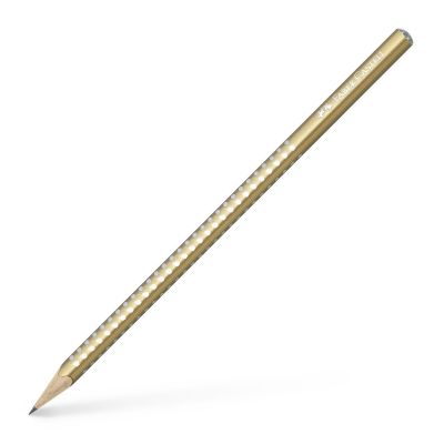 Creion fara guma, Faber-Castell Sparkle, mina B, auriu