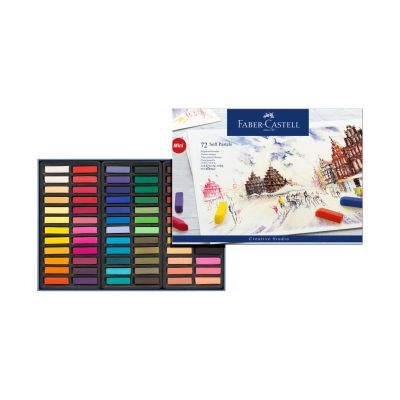 Creioane colorate pastel mini, 72 culori/set, Faber-Castell