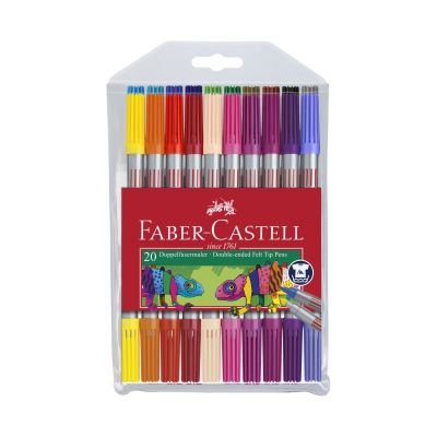 Carioci, 20 culori/set, 2 Capete Faber-Castell
