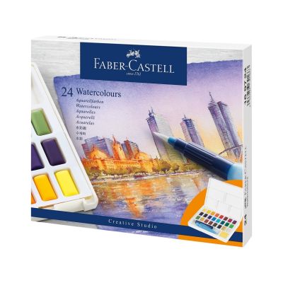 Acuarele, 24 culori, multicolora, creative studio Faber-Castell