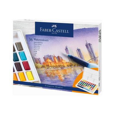 Acuarele, 36 culori, multicolora, creative studio Faber-Castell