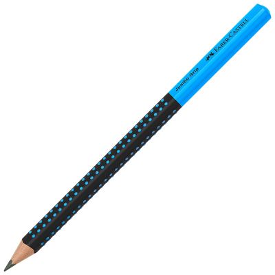 Creion fara guma, Grafit B Jumbo Grip 2001 Two Tone 2022 Faber-Castell, Negru-Albastru