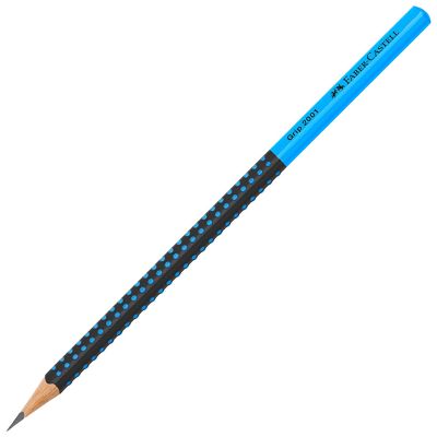 Creion fara guma, Grafit B Grip 2001 Two Tone Faber-Castell, Negru-Bleu