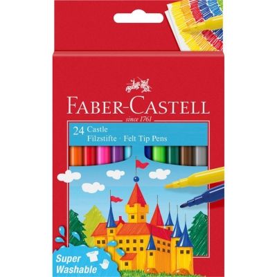 Carioci 24 culori/set, supelavabile, 2021 Faber Castell