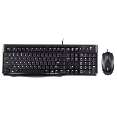 Set: tastatura + mouse MK120, tastatura cu fir K120+ mouse optic, cu fir, Logitech