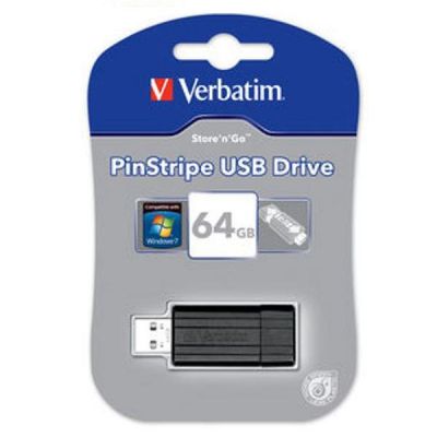 Memorie USB, 64Gb, USB2.0, Verbatim Store n Go PinStripe