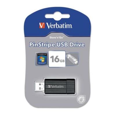 Memorie USB, 16Gb, USB2.0, Verbatim Store n Go PinStripe