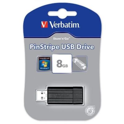 Memorie USB, 8Gb, USB2.0, Verbatim Store n Go PinStripe Drive