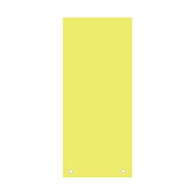 Separator din carton, pentru biblioraft, 10x23cm, 100buc/set, galben pal
