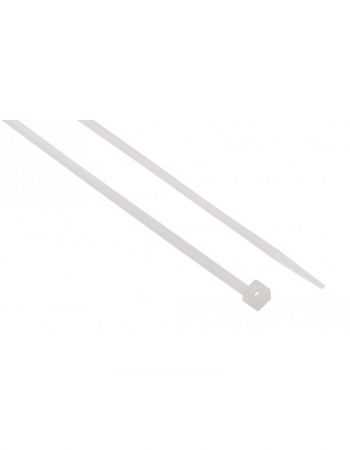Set colier din plastic (soricel) alb, (100buc), 7,5mm latime si lungime 200mm, SEL.2.432