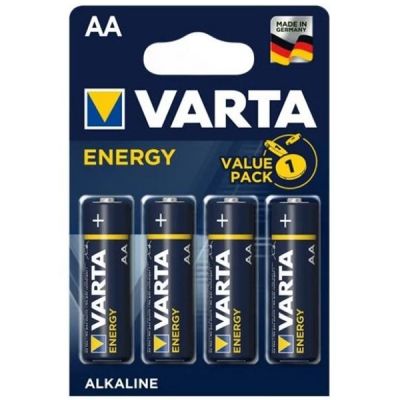 Baterie alcalina AA R6, 1,5V, 4buc/blister, Varta Energy