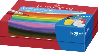 Acuarele guase 6 culori, 20ml, Faber-Castell