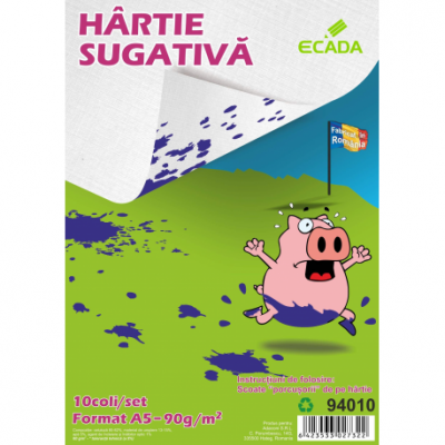 Hartie sugativa A5, 10 coli/set, Ecada
