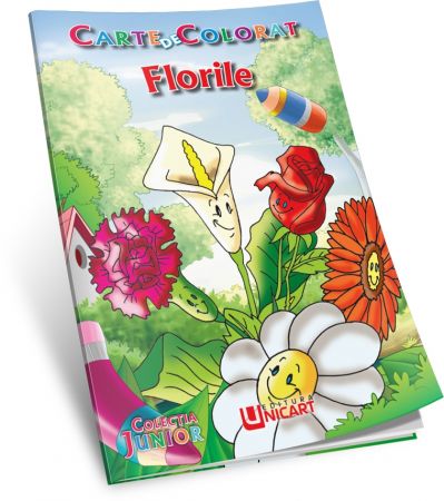 Carte de colorat B5 16file Flori