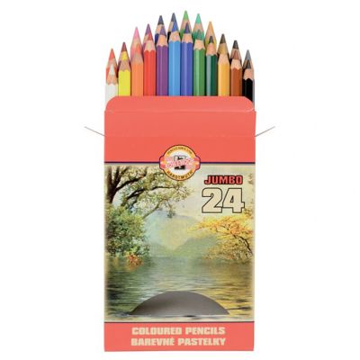 Creioane color 24buc, Omega Jumbo Koh-I-noor
