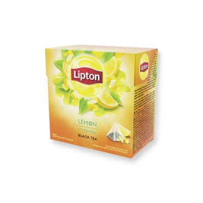 Ceai Lipton Pyramid Black Tea Lemon, 20 piramide/cutie