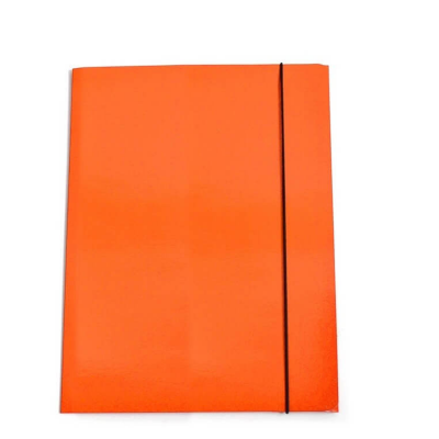 Mapa carton plastifiat cu elastic, B4, 400g, portocaliu