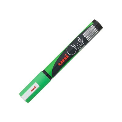 Marker cu creta 1.8-2.5mm, varf rotund, PWE-5M, Uni-Ball Chlak, verde