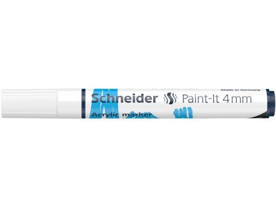 Marker acrilic, varf 4mm, Paint-It 320, Schneider, alb