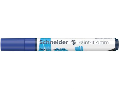 Marker acrilic, varf 4mm, Paint-It 320, Schneider, albastru