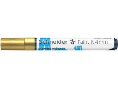 Marker acrilic, varf 4mm, Paint-It 320, Schneider, auriu