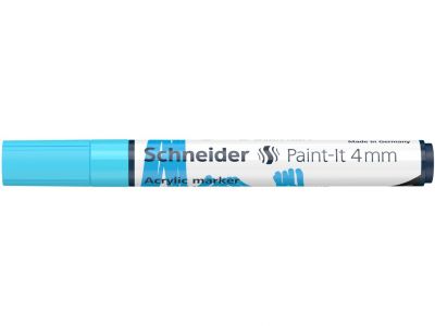 Marker acrilic, varf 4mm, Paint-It 320, Schneider, bleu