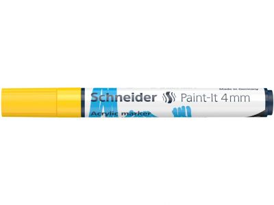 Marker acrilic, varf 4mm, Paint-It 320, Schneider, galben