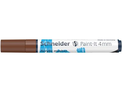 Marker acrilic, varf 4mm, Paint-It 320, Schneider, maro
