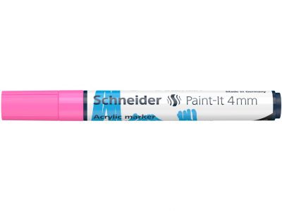 Marker acrilic, varf 4mm, Paint-It 320, Schneider, roz