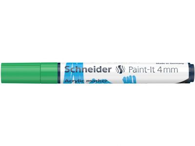 Marker acrilic, varf 4mm, Paint-It 320, Schneider, verde