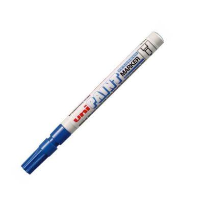 Marker cu vopsea 0.8-1.2mm, varf rotund, PX21 Uni-Ball Paint, albastru