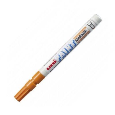 Marker cu vopsea 0.8-1.2mm, varf rotund, PX21 Uni-Ball Paint, portocaliu