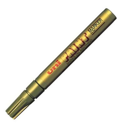Marker cu vopsea 2.2-2.8mm, varf rotund, PX20, Uni-Ball Paint, auriu