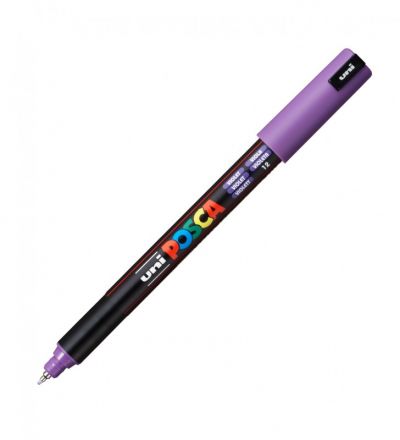 Marker cu vopsea 0.7mm, varf fin, metalic, Uni Posca PC-1MR, violet