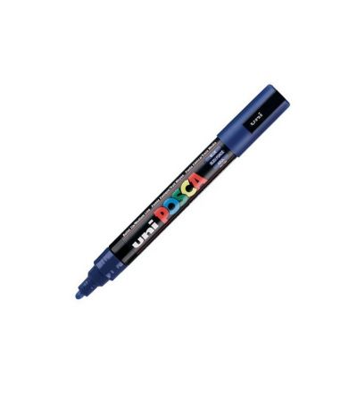 Marker cu vopsea 1.8-2.5mm, varf rotund, Uni Posca PC-5M, albastru
