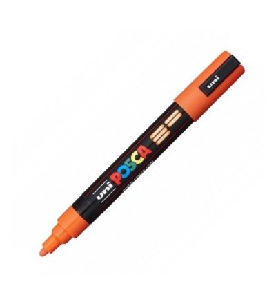 Marker cu vopsea 1.8-2.5mm, varf rotund, Uni Posca PC-5M, portocaliu