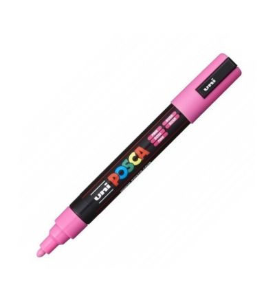 Marker cu vopsea 1.8-2.5mm, varf rotund, Uni Posca PC-5M, roz