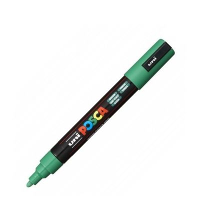 Marker cu vopsea 1.8-2.5mm, varf rotund, Uni Posca PC-5M, verde